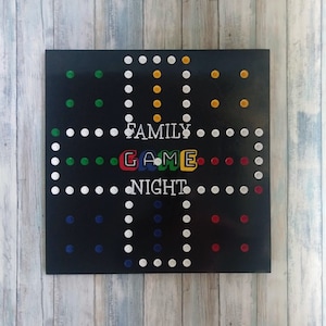 Family game night Wahoo game board, small 4 player Wahoo, square Aggravation game board, party game board, 15&quot; square Wahoo game