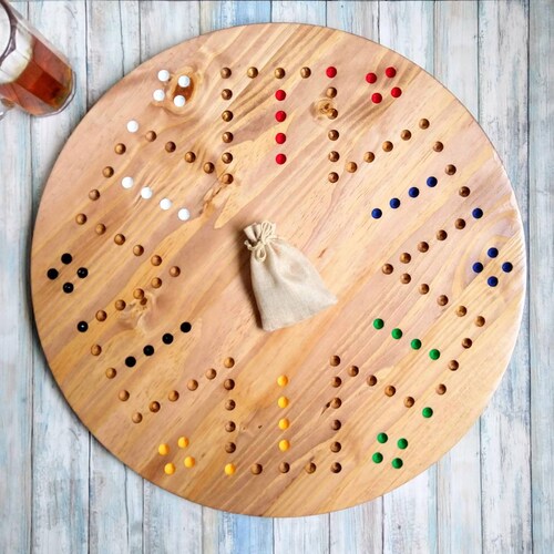 Extra large,4/6 double side wahoo board.  Regular marble, extra large double side aggravation game board, 24" round wahoo game board