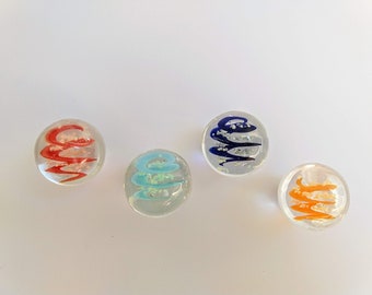 moonstone hand-made marbles, collector marbles, glow in the dark marbles, 25mm marbles, hand crafted, glass marbles