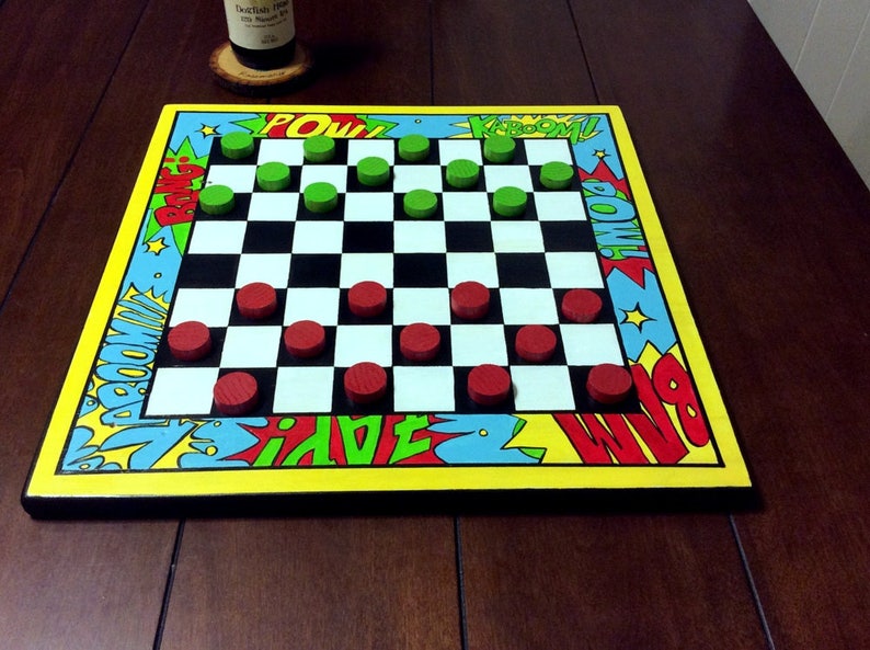 Comic Book Checker Board Comic Style Game Board Old School - Etsy