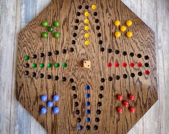 Giant Wahoo OR Jokers Game board, 4 player Pegs and Jokers/Wahoo game, Extra large marble Jokers or Wahoo game board, Classic wood games,
