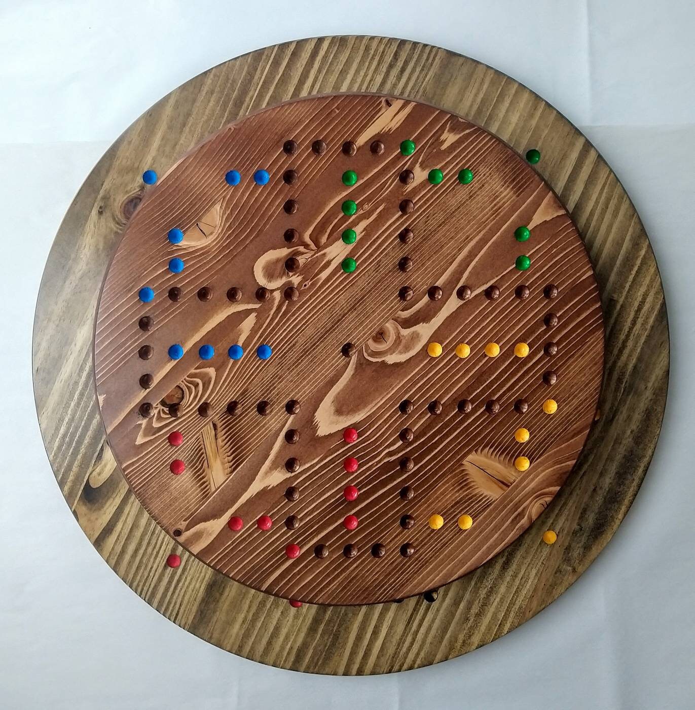 Extra large 4 player wahoo game board, regular marble 24" extra large