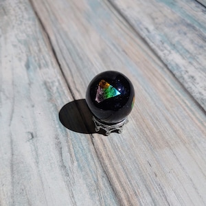 Cleopatra Collector marbles, handmade glass marbles, black glass marbles with iridescent foil , 22 mm glass collector marbles