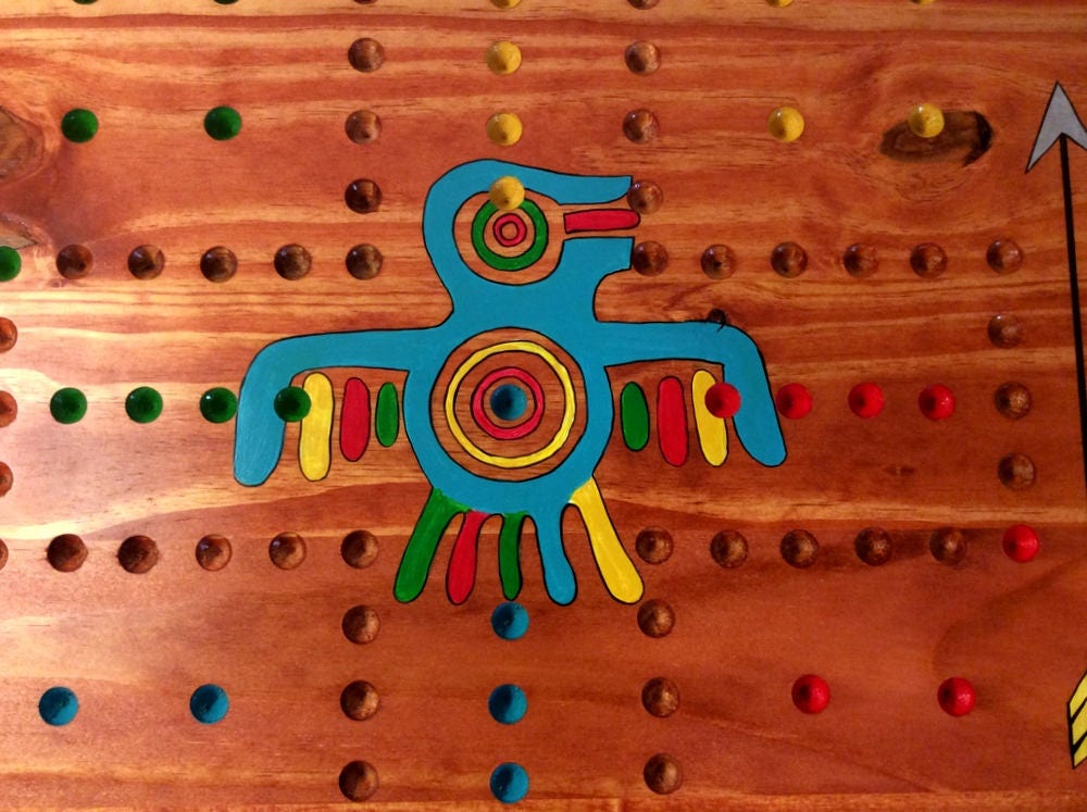 Aztec Wahoo Game Aggravation Game Marble Game Native Etsy