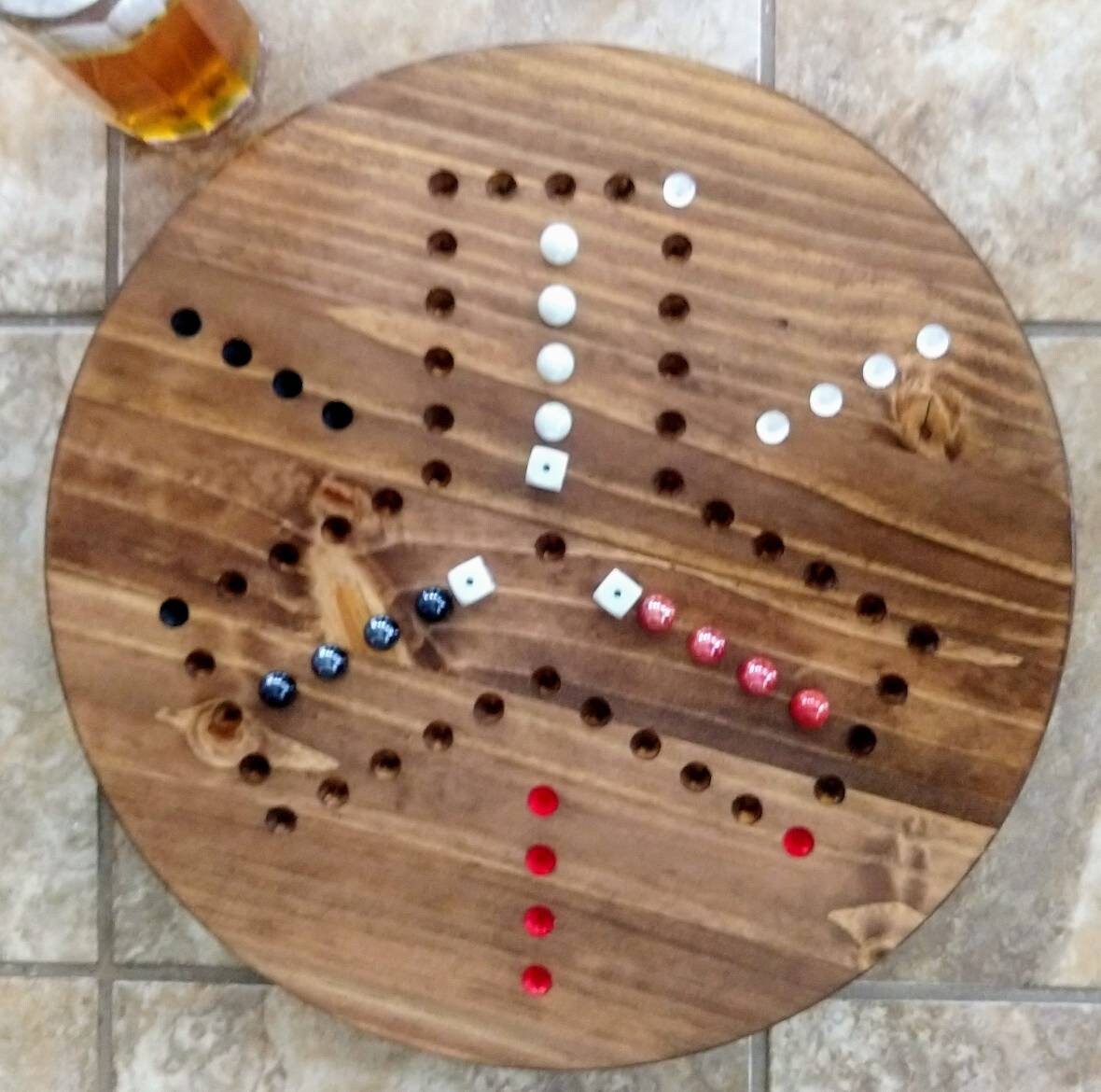 NEW 3 Player Wahoo Game Board Three Player Aggravation Game Board Large Round Wahoo Game For 