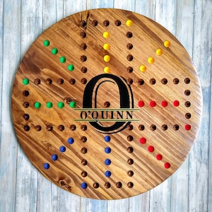 24&quot;custom last name Wahoo, extra large game,monogram style last name Aggravation game, personalized game board, family name game 4-6 players