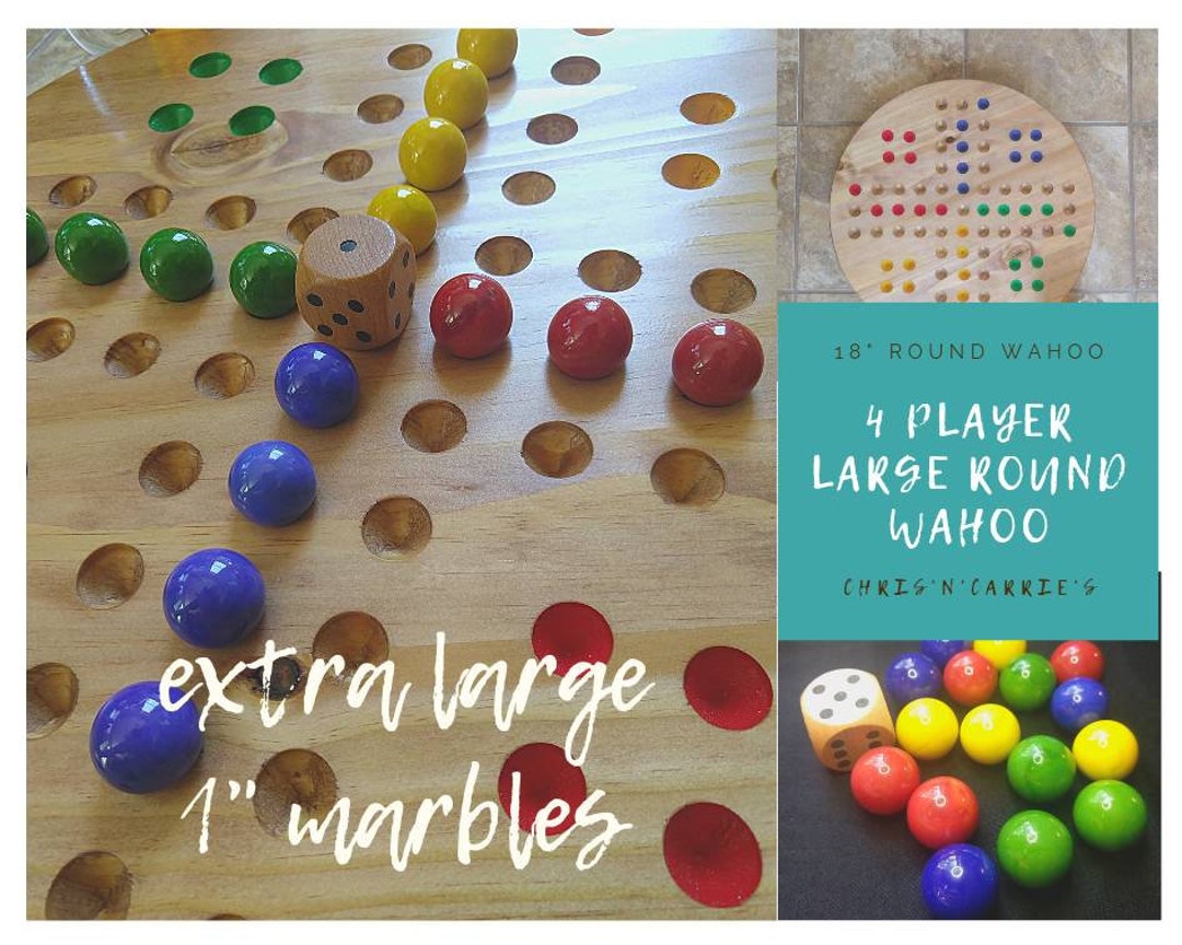 Extra Large Marble Wahoo Game Board, Large Round Wahoo, Four Player