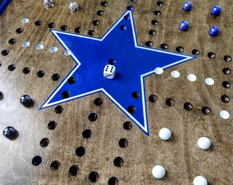 custom wahoo board, 6-player or Double-sided 4 AND 6 player game, Square Wahoo board, Aggravation marble game board, personalized game board