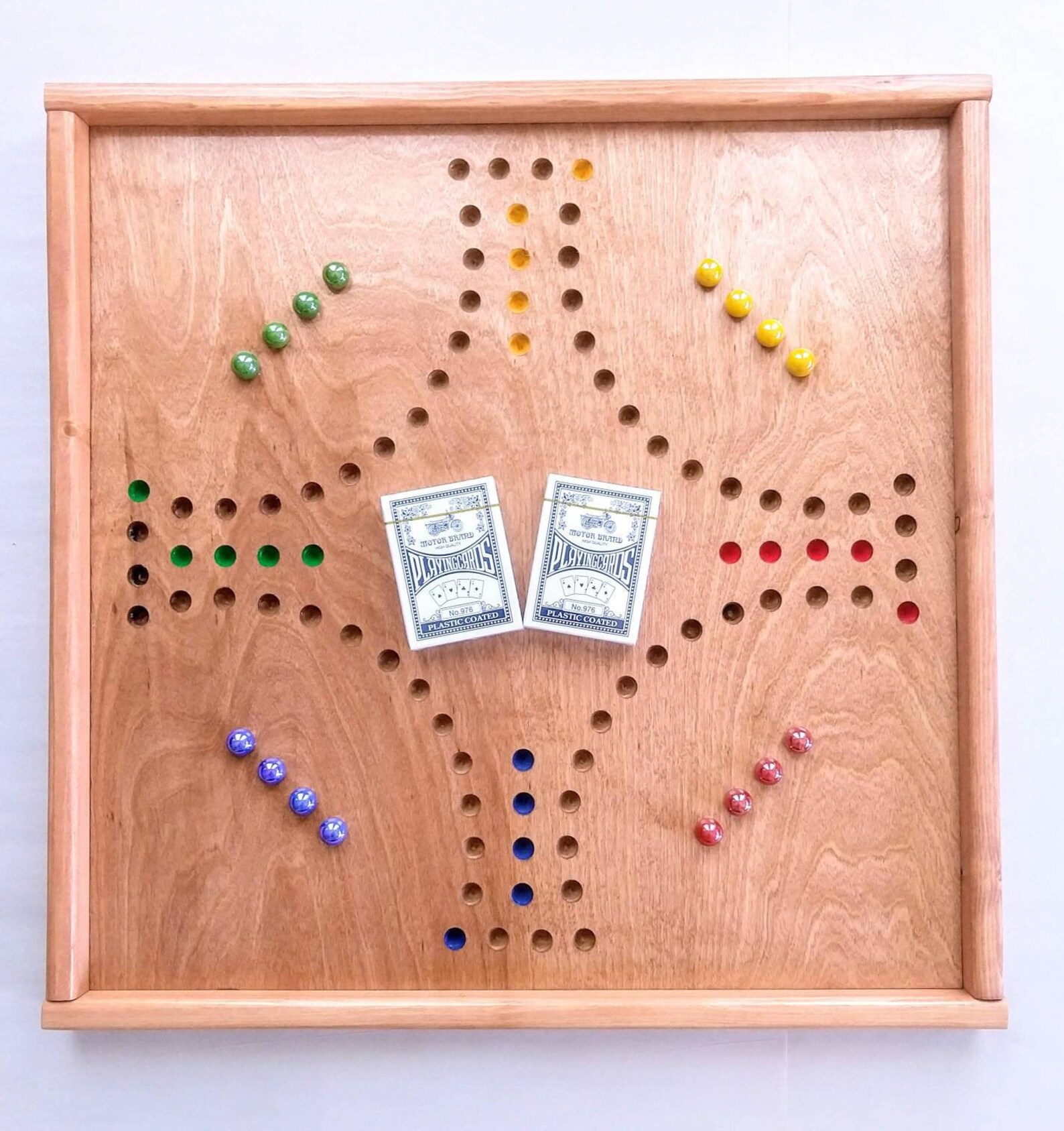 Pegs and Jokers Marbles and Jokers 4 Player Pegs and Jokers Etsy