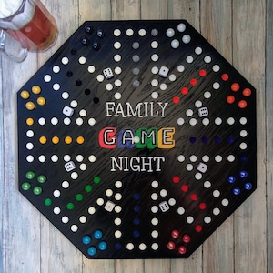 Family game night Wahoo game board, 8 player Wahoo, Octagon Aggravation game board, party game board, 20&quot; Octagon Wahoo game