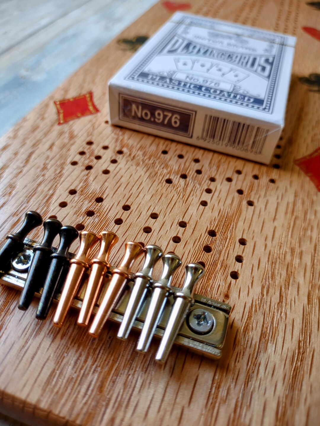 Deluxe,custom Cribbage Game Board With Magnetic Storage. Oak Cribbage ...