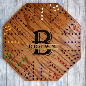 6/8 double-side handmade wahoo game board, 6/8 player aggravation game board, double side marble game, 2-8 players, marble game-customizable