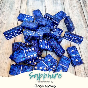 Custom Glitter Resin Dominoes - ArtGlitter