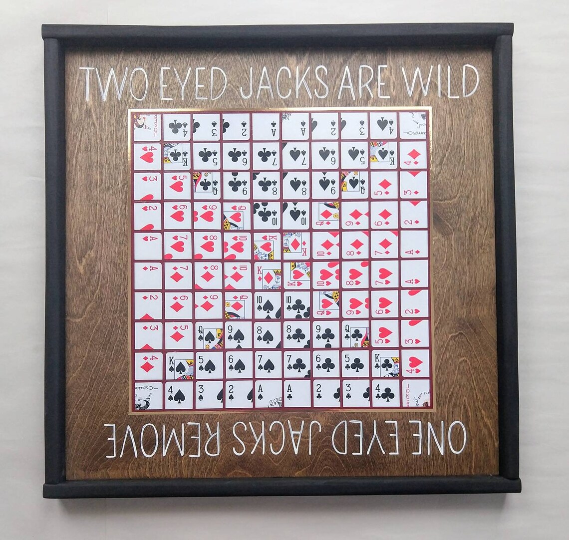 One eyed Jack game board playing cards game board hand made Etsy