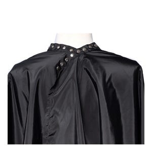 Durable 10-snaps Chemical Proof XL Black Barber Salon Long Hair Cape