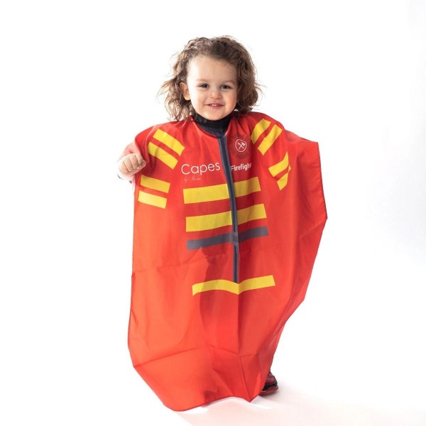 Toddler Waterproof Haircutting "Dress Up" Capes - Firefighter