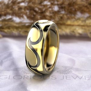 Wave Wedding band, Ocean waves jewelry, Gold wave ring, Silver wave ring, Unique wave ring, Ocean silver ring, Sailor wave ring