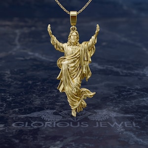 4 cm Christian Cross pendant, Jesus Cross pendant, Jesus Christ INRI Crucifix, Catholic cross, Gold Necklace jesus, Custom made Jewelry