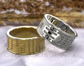 Love story music wedding bands available in Solid Gold 18K, 14K, 10K, Silver 925, Brass and Bronze, Custome made jewelry, Unique rings