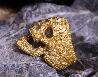 Sugar Skull Ring | Silver Skull Ring | Bronze Skull Ring | Mens Skull Ring | Biker Ring Skull Jewelry | Mini Skull Ring | Mens Ring