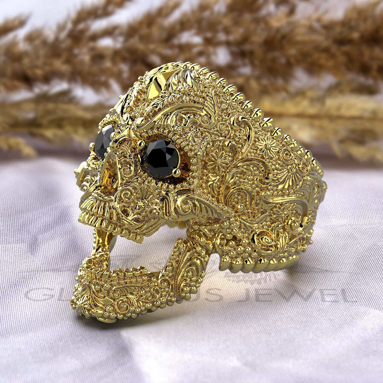 Diamond skull ring mens deals