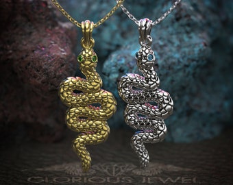 Snake Gold Pendant, Snake Silver Pendant, Snake Jewelry Women, Snake  Jewelry Men, Ouroboros Necklace, Ouroboros pendant, Ouroboros jewelry