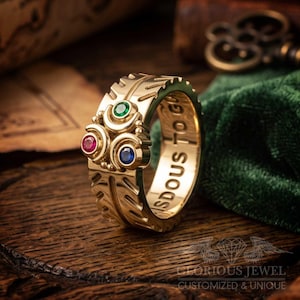 Ring mit königlichem geflügeltem Wappen, Verlobungsring im Fantasy-RPG-Stil, Hochzeitsschmuck für Gamer, Siegelring im epischen Königreich-Design, individueller Gold- oder Silberring