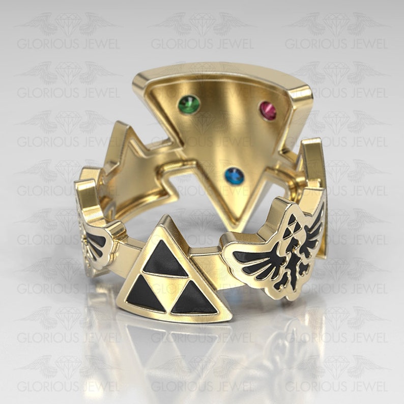 Legend of Zelda Ocarina of time geek rings engagement ring Etsy