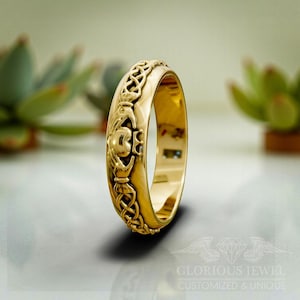 Claddagh Ring: Custom Handmade Heart Spinner Wedding Band