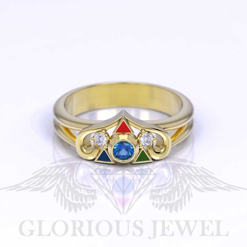 Legend of Zelda Ocarina of time Geek rings Engagement ring Breath of the wild Princess zelda Zora Zelda ring Triforce ring Custom made OOAK