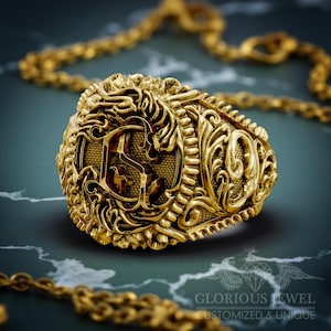 Floral Signet Ring: Custom Gold Flower Jewelry