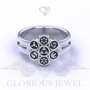 Legend of Zelda Ocarina of time Geek rings Engagement ring Breath of the wild Princess zelda Zora Zelda ring Triforce ring Custom made OOAK