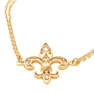 Bracelet Fleur de Lys, Plaqué Or, Bijou Medieval, Bijoux Fleur de Lys, Symbolo Frances de Reyes, Joyas Simbolo Monarca /FL0441P