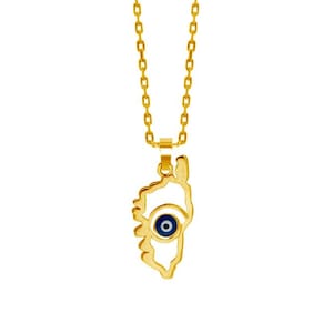 18k Gold Plated Corsica Island pendant with enamel, silhouette of Corsica, Corse island. Handmade Mediterranean necklace. Corse necklace