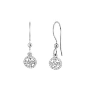 Pendientes Lauburu en plata de primera ley 925 con circonitas blancas. Joyería Vasca, regalo Lauburu.  Dos tipos de cierres.