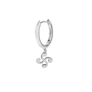 LAUBURU-oorbel van 925 sterlingzilver - ONE UNITY / Baskisch kruis