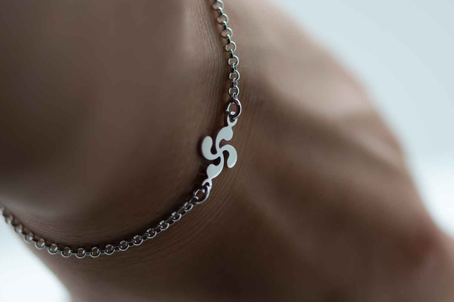 Silver Basque Bracelet Lauburu, Sterling Silver Basque Cross Bracelet, Gift Motehrs ...