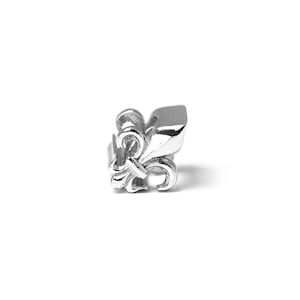 Abalorio Flor de Lys de plata, Adaptable Pandora Pulsera, Regalo de Navidad, Accesorio elegante, Abalorio heráldica francesa / FL-802®