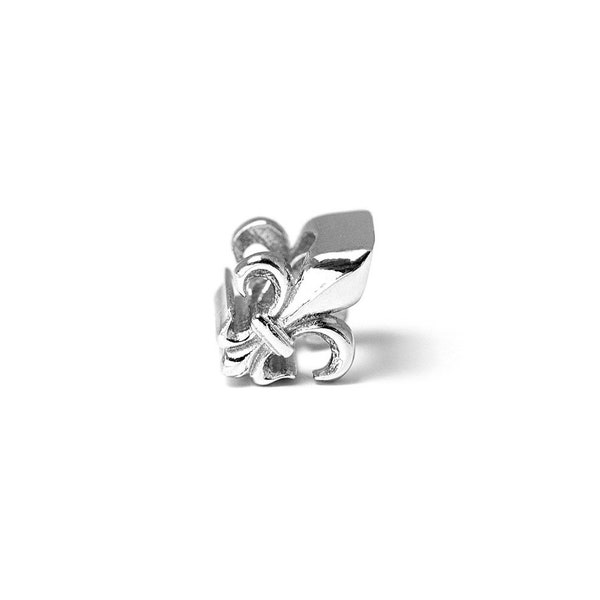 Silver Flower of Lys charm, Fits Pandora Bracelet, Perfect birthday gift, Elegant accessory for girlfriend, French Heraldic charm / FL-802®