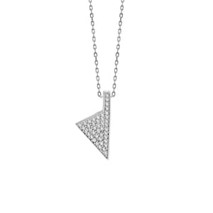 925 Sterling Silver and Cubic Zirconia Corsica Island pendant, silhouette of Corsica, Corse island. Handmade. Mediterranean soul necklace.