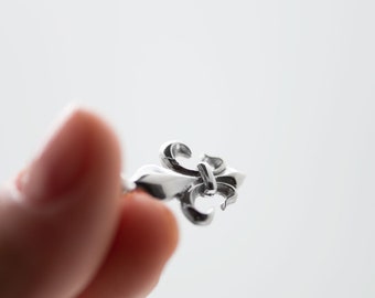 Pendentif Fleur De Lys Argent 925 – Symbole Héraldique Français + Chaîne Cadeau Offerte