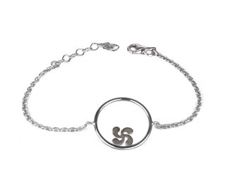 PULSERA DE PLATA 925 ROLO CON CIRCULOS - Royal Mayorista