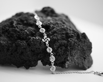 PULSERA DE PLATA 925 ROLO CON CIRCULOS - Royal Mayorista