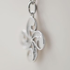 Baskisch kruis Lauburu-hangerketting zilver 925 | Inclusief ketting | Handgemaakte sieraden, beschermingssymbool, talismansieraden afbeelding 4