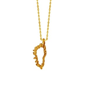18k Gold Plated Corsica Island pendant, silhouette of Corsica, Corse island. Handmade. Mediterranean soul necklace. Corse necklace.