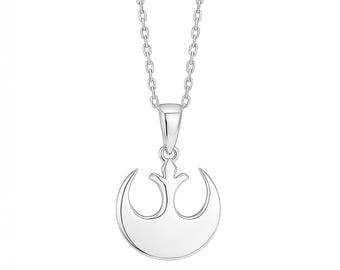 Star Wars Silver Pendant, Rebel Alliance symbol Necklace, Modern Symbol Gift, Star Wars Rebel Jewelry, Silver sterling Stelar Rebellion