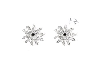 Pendientes con Flor eguzkilore Plata -Flor Pendientes-Flor Joyas-Joyería Naturaleza -Joyería Vasca-Regalo Mujer /EG-0511