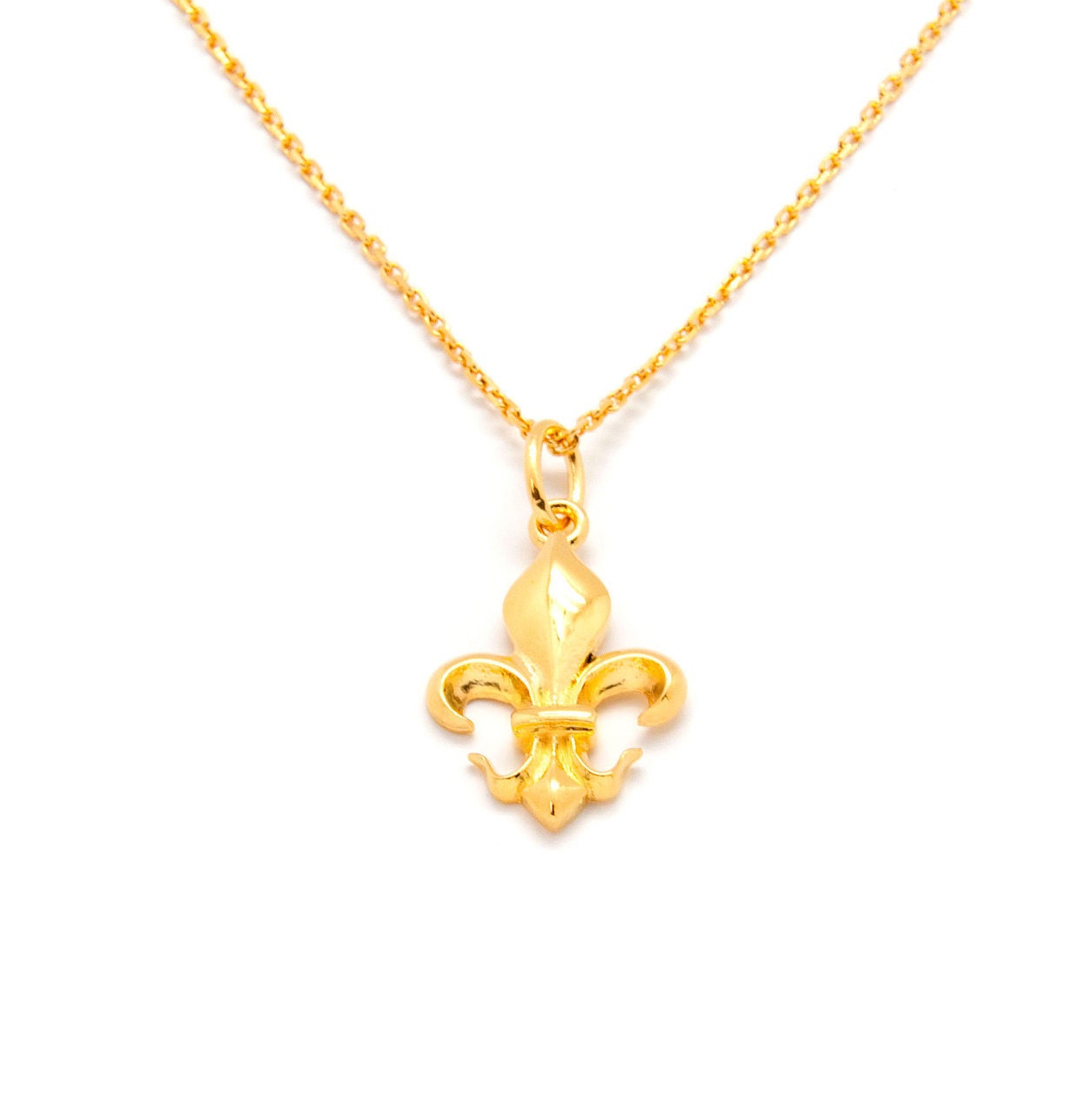 Fleur de lis gold pendant Clearance