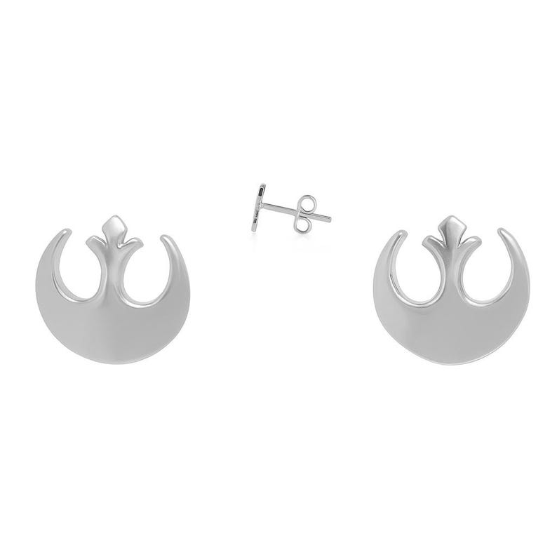 Star Wars Silver Earrings, Rebel Alliance symbol earrings, Modern Symbol Gift, Star Wars Rebel Jewelry, Cluster Drop&Dangle earrings image 1