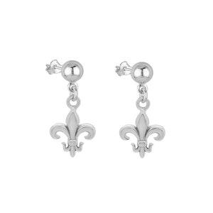 Fleur de Lys Silver Earrings, Fleur de Lys Jewellery, Fleur de Lis jewels, Stud small earrings for Woman and Teens, french symbol /FL0111